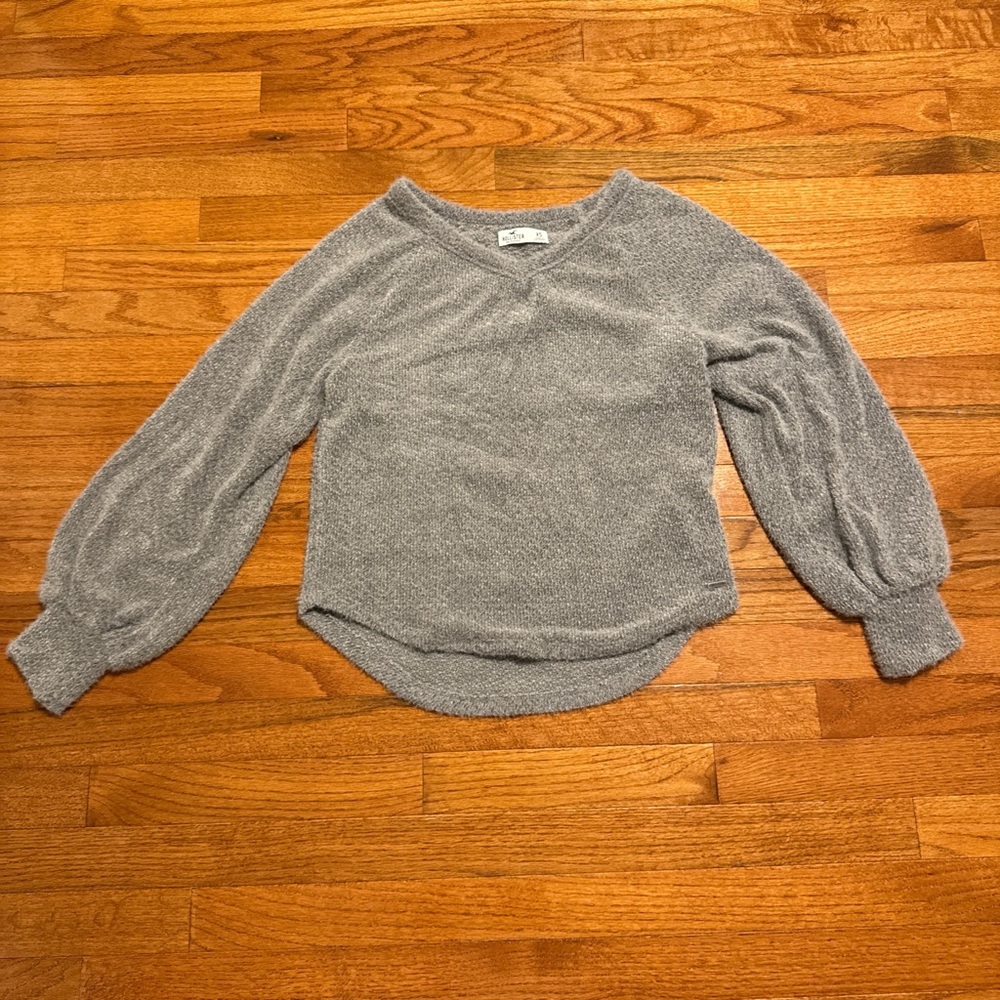 Hollister Soft Gray Knit Sweater